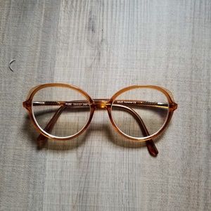 357. caramel colored eyeglasses